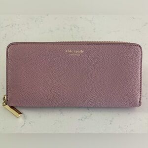 Kate Spade New York ‘Margaux’ Continental Slim Zip Wallet - Pressed Flowers Pink